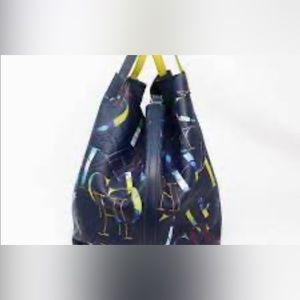 Carolina Herrera Matroska blue embossed leather shoulder bag